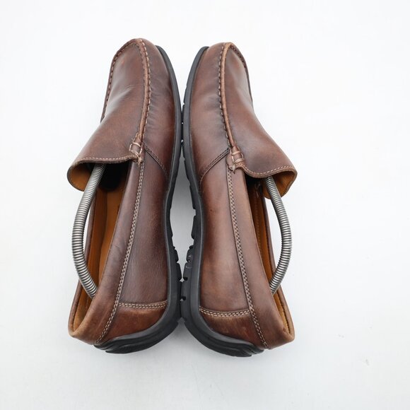 Ecco Classic Moc 2 Driving Loafers Men's Size EU 45 Brown Leather Slip On Shoes - Picture 5 of 10